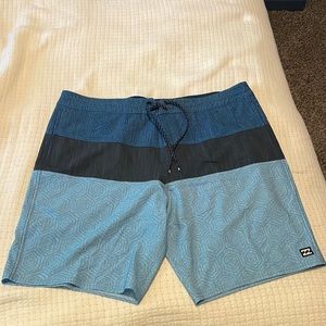 Billabong Blue and Black Board Shorts